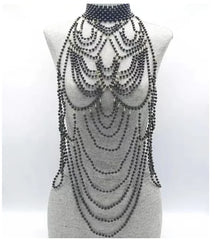 Sexy Accessories Women Bikini Pearl Chest chain Body Chain Jewelry Totally Hand-made Bra Fringed For Beach Nightclub Waist Chain