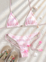 ZRTAK ורוד ביקיני משולש Biquinis Feminino בגד ים מחרוזת ביקיני סטים Push Up ביקיני נשים בגד ים מוצק בגדי ים