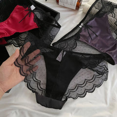Women's Sexy Lace Underwear Low-Rise Briefs Lingerie Comfortable Underpants Ladies Fashionable Panties Sexy Lingerie For Women