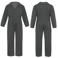 Kid's Coverall Boys Child Casual Jumpsuit Pants Fashion Long Sleeve Turndown Collar Zipper Mechanic Costume Flight Suit Overalls