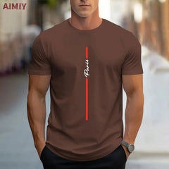 Man T Shirt Casual Oversized Sports Loose Plus Milano Print Clothing Comfortable Shopping Round Neck Short Sleeved T-Shirt Top