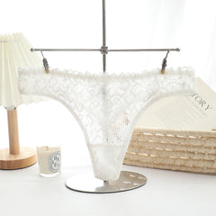 Sexy Female Lingerie Lace trim Sexy Thongs Women Low-Rise Briefs Floral Embroidery Underpants Female Lingerie