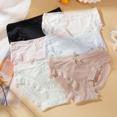 נשים תחתונים סקסיים צבע Soild לנשימה תחתוני תחרה קשת הלבשה תחתונה דק במיוחד שקוף תחתונים חדש