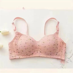 Lingerie No Rim Gathered Bra Fairy Sweet Cream Fufu Tube Top Preppy Style Students Small Bra