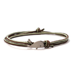 New Whale Bracelet For Men Bilayer Sliding Adjustable Summer Beach Surfer Nautical String Braslet Vacatio Leisure Accessories