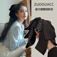 Neue koreanische große Haarspange mit Schleife, Haarclip für Damen, Haarspangen für hohen Pferdeschwanz, Haarschmuck für Mädchen und Frauen