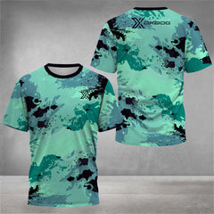 Fashion 3D Tie-Dye Print T Shirt For Men Summer Quick Dry Short Sleeve Outdoor Tennis Sports T-Shirt Casual Breathable Loose Top