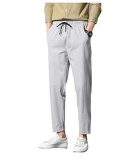 Dünne, atmungsaktive Freizeithose aus Eisseide für Herren (Frühling/Sommer), locker geschnitten, schnelltrocknend, sportlich, 9-Punkt-Schnitt
