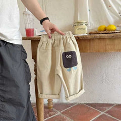 Korea Baby Boy Sweatpants Children Autumn Long Pants Kids Boys Sport Solid Color Trousers Infant Panties Toddler Spring Bottoms