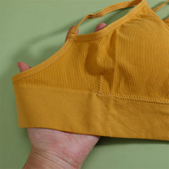 Lingerie Women's UnderwearSexy Sport BralettSeamless BraSet Low Waist TraceThong Sports Two Piece Bra Woman Clothing Short Sets