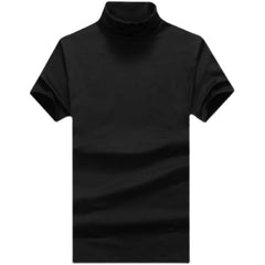 Modal Herren-T-Shirt mit hohem Kragen und kurzen Ärmeln, Seidenmodell, Golfbekleidung, Luxusbekleidung, Herren-T-Shirt, Unterhemd