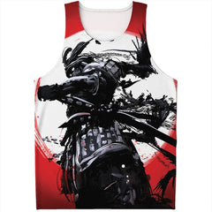 Fashion Japanese Samurai Graphic Mens Tank Tops Summer Trend Streetwear 3D Printed Sleeveless T Shirts Loose Harajuku Kids Vest