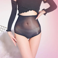 תחתוני נשים שקופים מבריקים שמן מותן גבוה סקסי תחתונים שחור לבן אדום כחול סגול עור אפור חום ורוד תחתונים