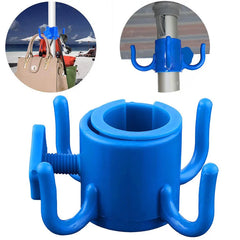 Beach Pool Outdoor Accessories - 4 - prongs Plastic Hanging Hook for Towel, Camera, Sunglasses, Bags