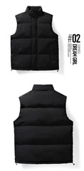 Mens Thermal Vest Jacket Clothing Autumn Winter Warm Sleeveless Jackets Male Outwear Casual Waistcoat Oversize Sports Vest Coats