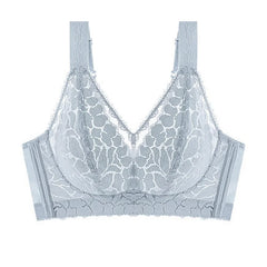 Sommerunterwäsche für Damen, große Oberweite, geringe Faltenbildung, Anti-Hänge-Effekt, ohne Bügel, für kurvige Frauen, ultradünner Plus-Size-Text-BH