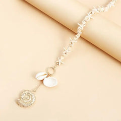 Stylish Beach Jewelry Handmade Marine Jewelry Seashells Necklace Women Marine Accessories Suitable for Party Daily