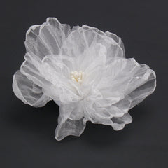 Weiße Haarspange mit Blumenmuster, Haarschmuck für Hochzeiten und Abschlussbälle, Haarnadeln aus Perlenstoff, Brautschmuck, Diademe, Haarschmuck für Damen, Geschenkideen