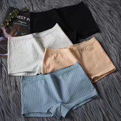 Damen Boxershorts Unterwäsche Baumwolle Damen Sicherheitshosen Nahtlose Unterhosen Einfarbig Bequeme Boyshorts Sexy Dessous Трусы Женские