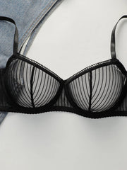 Women's Sexy Embroidered Lace Underwear With Steel Rims Push Up Breathable And Comfortable Close Fitting Underwear Set YS2864