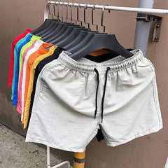 Men‘s Swim Trunks with Side Pockets Summer Casual Solid Color Beach Shorts Quick Dry Lightweight Board Shorts Swimwear Swimsuit