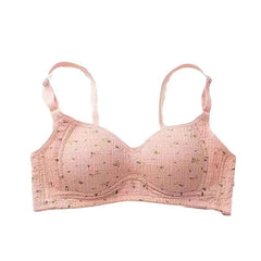 Lingerie No Rim Gathered Bra Fairy Sweet Cream Fufu Tube Top Preppy Style Students Small Bra