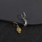 Sun and Moon Asymmetrical Accessories Male Titanium Steel Couple Senior Sense Collars Women All Match Personality Simple