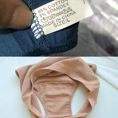 Damen-Unterwäsche aus Baumwolle mit hohem Bund, gestreift, weich und atmungsaktiv, Damenslips, Dessous