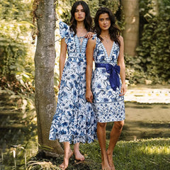 Flaxmaker Summer New Women Sexy Hawaiian Lace Up V Neck Ruffle Swimsuit and Sarong Women Swimwear Set Push Up Bathing Suit