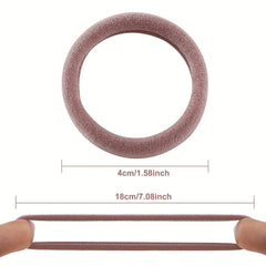 50 Stück/Set Neue Damen Mädchen Bonbonfarben Nylon Basic Scrunchies Haargummis Pferdeschwanzhalter Haargummis Modische Haaraccessoires