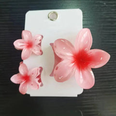 3 pcs/set Flower Claw Clip Women Summer Beach Cute Hawaiian 8CM*1+4CM*2PCS Preppy Stuff Female Hair Accessories For Summer