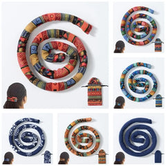 Haaraccessoires für Damen, lange Haargummis, biegsame Dreadlocks-Haarbänder, Haarspangen im Ethno-Stil mit Spiralverschluss