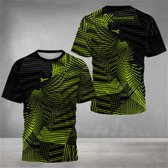 Fashion 3D Tie-Dye Print T Shirt For Men Summer Quick Dry Short Sleeve Outdoor Tennis Sports T-Shirt Casual Breathable Loose Top