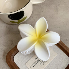 Modische Haarspange mit mattiertem Ei-Blumen-Design, Haifisch-Haarnadel, Haargummi, sommerlicher Strand-Haarschmuck für Damen