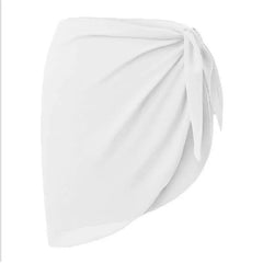 Summer Women Short Swimsuit Coverups Beach Bikini Wrap Sheer Skirt Chiffon Scarf See Through Cover Ups for Swimwear