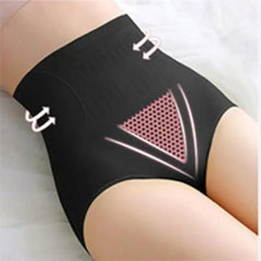 Women's High-waisted Cotton Underwear Hip Lift Belly Tuck Underpants Graphene Antibacterial Panties Seamless Female Briefs