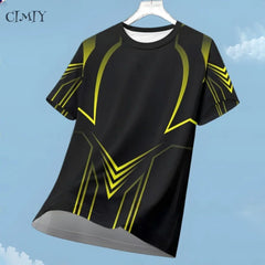 חולצת ספורט קז'ואל לגברים יבשה בגזרה יבשה ריצה חיצונית רכיבה על אופניים שרוולים קצרים נושם בגדי כושר חולצת טריקו עם צווארון עגול