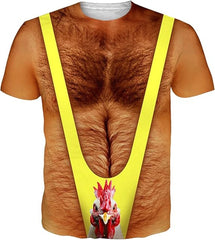 Funny Muscle Mens T Shirt Graphics Spoof 3D Printing T-shirt Personality Short-sleeve Round Neck Casual Shirt Men Cool Tees Tops