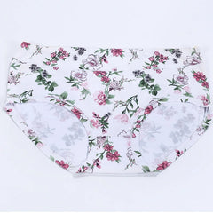 Women's Underwear Print Sexy High Waist Panties Female Plus Size High Elasticity Breathable Floral Breifs Seamless Lingeries