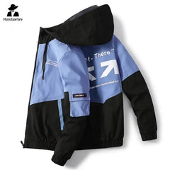 Men's Coat Casual Korean Style Spring Fashionable Thin Topmen's Jacket Hood Student Workwear Jacket Harajuku Street Clothing