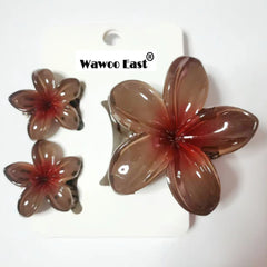3 pcs/set Flower Claw Clip Women Summer Beach Cute Hawaiian 8CM*1+4CM*2PCS Preppy Stuff Female Hair Accessories For Summer