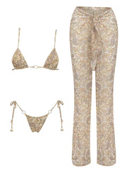 2025 Elegant Black Bikini Set with Transparent Bottoms Urban Style Beachwear White Wall Lightweight and Breathable Summer Beach