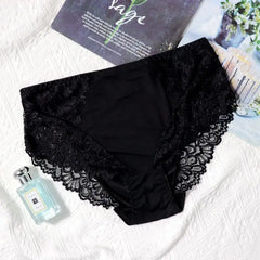 BEAUWEAR Plain Lace Underwear Unlined Thin Panties for Women Plus Size Underpant 0XL 1XL 2XL 3XL 4XL 5XL