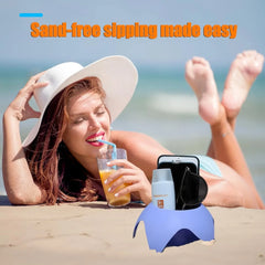 Beach Vacation Essentials Accessories Beach Drink Cup Holder Sand Coasters Beach Sand Cup Holders for Family Friends