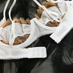 Fairy Thin Bra Sets 3-Point Sexy Lingerie Push Up Brassiere Transparent Lace Lingerie Women Fancy Underwear 18 Intimate Lingerie