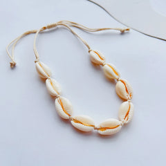 Muschel-Fußkettchen für Damen, geflochten, Strand, Strandresort, Boho-Stil, Accessoires, Schmuck