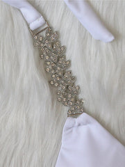 DEAT Sexy Lace-up Swimsuit Women's Solid Color Cross Hollow Out Design Bikini Two-piece Set Beach Party 2025 Summer New 11XX0987