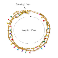 Anklets for Women Summer Beach Accessories Stainless Steel Imitation Pearl Chain Anklet Gold Color Leg Bracelets Bodychain Gifts