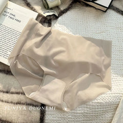 Nahtlose Sommerunterwäsche aus Eisseide für Damen, ultradünn, schnelltrocknend, 3D-Pfirsichfarben, Fitness-Slips