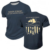 Fashion Never Forget Letter 3D Printed Men's Kurzarm-T-Shirt Sommer Casual Loose Oversize Tee Tops Retro Street Man Clothes